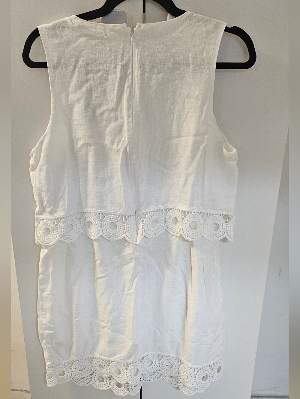 Michael Kors White Lace-Trim Sleeveless Dress - Picture 2 of 2